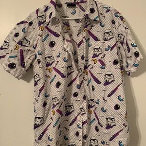 Star Was Lucas Films Ltd. Button Up Short Sleeve
